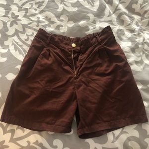BIG BUD PRESS FUDGESICLE BROWN TROUSER SHORTS